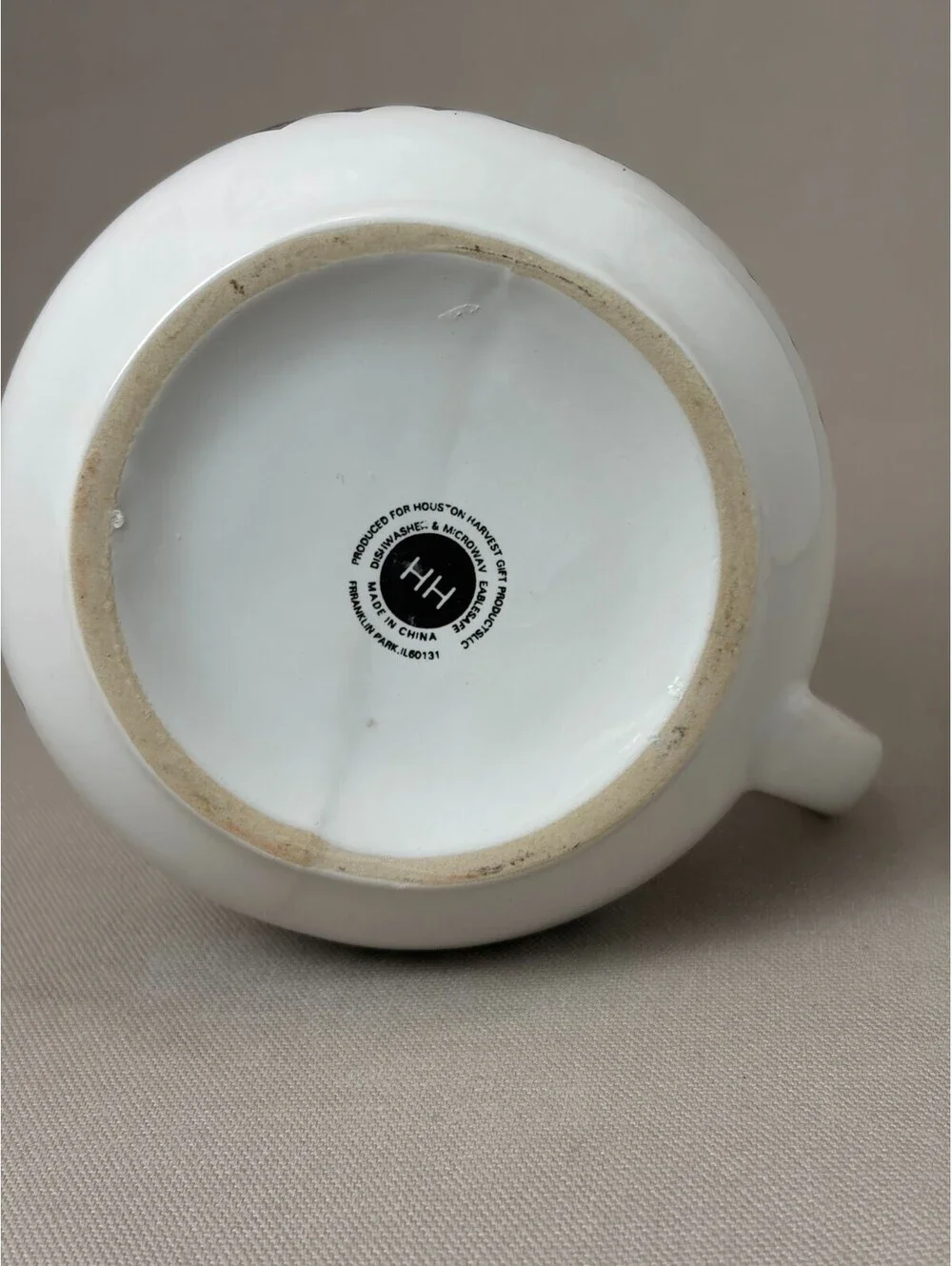 Vintage Houston Harvest Chili Soup Mug Bowl Handle Hot Peppers Flame Ceramic Cup
